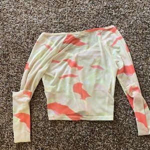 BP - top shop mesh yellow and orange Top